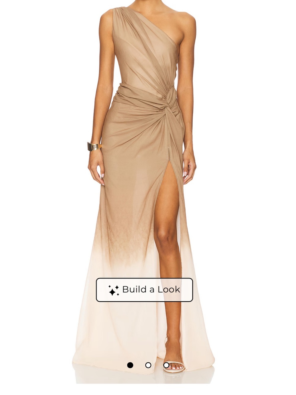 Sau Lee Grecia Dress in Latte Ombré